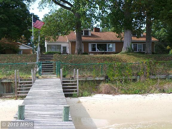 View from the pier showing a gentle slope to the