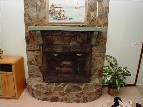 Custom Stone Fireplace, natural gas or wood