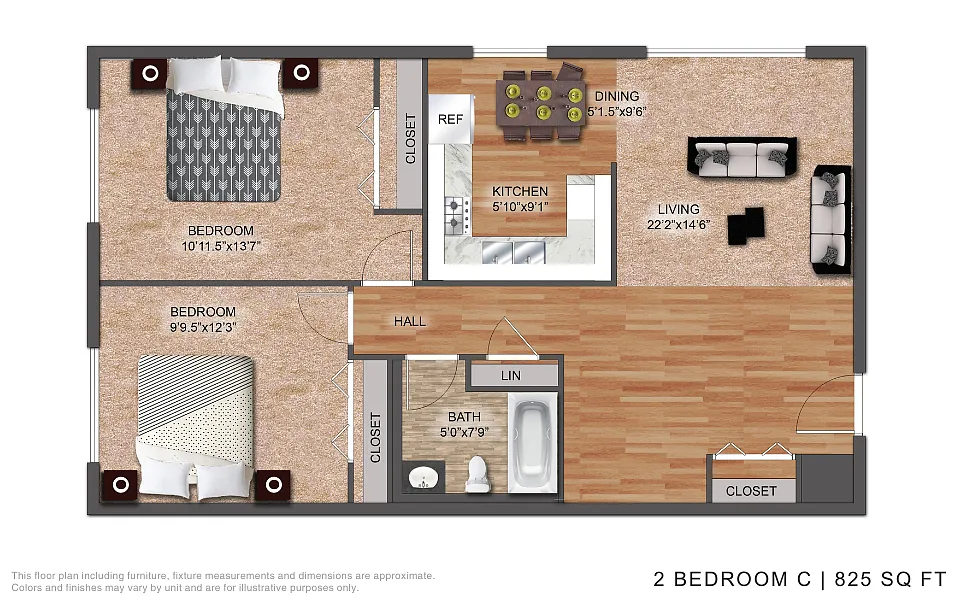Floor plan CPA - 2 Bedroom C