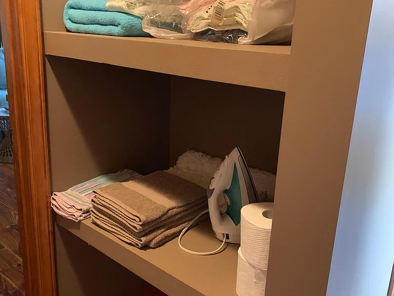 Closet storage.