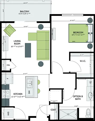 One Bedroom | One Bathroom One Bedroom | One Bathroom