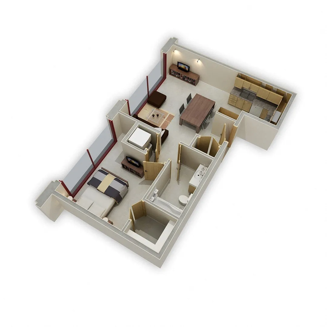 Floor plan One Bedroom L