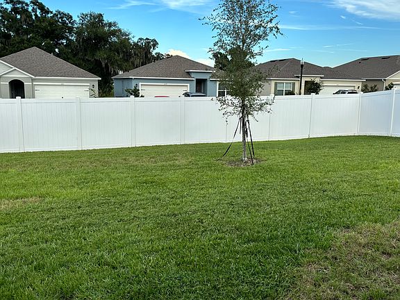 private, fenced in backyard