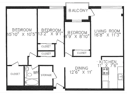 Floor plan 3 Bedroom