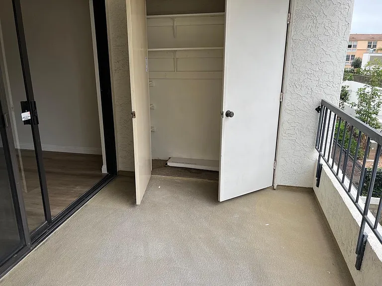 Storage closet on balcony