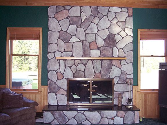 Livingroom/Stone Fireplace