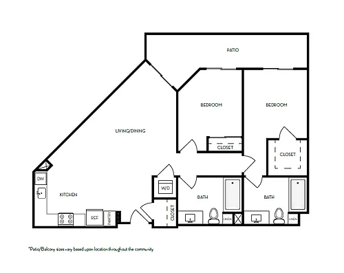 Floor plan 2x2a