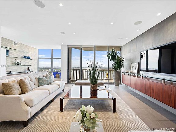 Formal living room looking out towards the waterways.