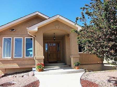 Charming covered front entrance