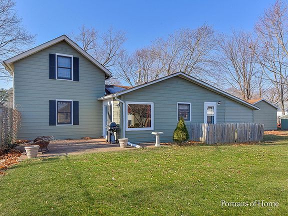 Back of home; recently painted exterior.