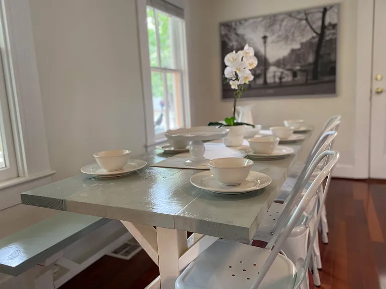 Dining room table seats 6-8