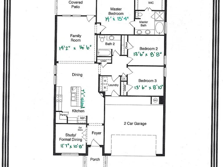 Floor plant. Note it is flipped. Garage is at left side