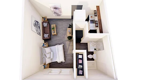 Floor plan Furnished Studio Deluxe