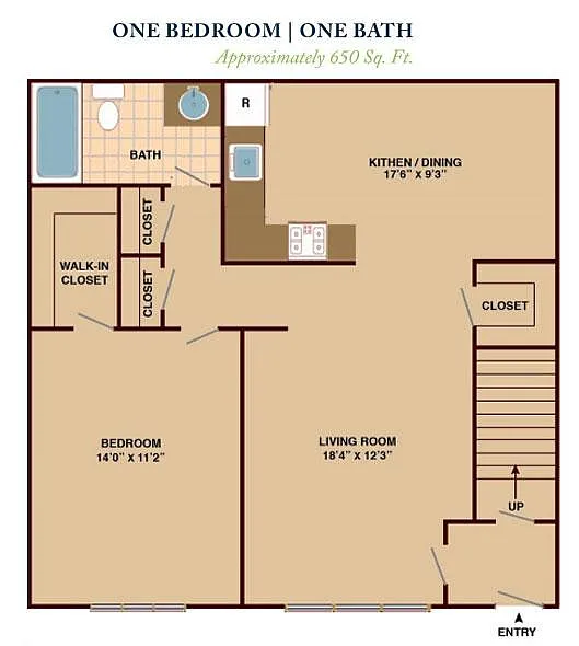 Floor plan 1 Bedroom