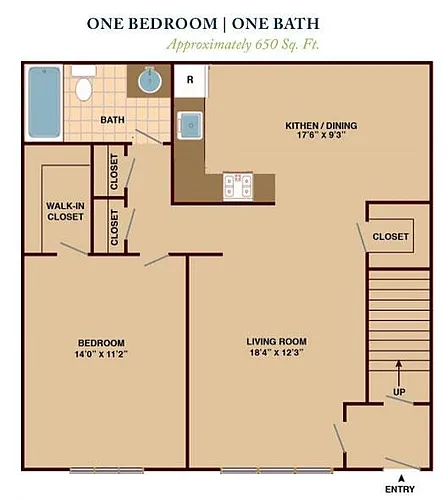 Floor plan 1 Bedroom