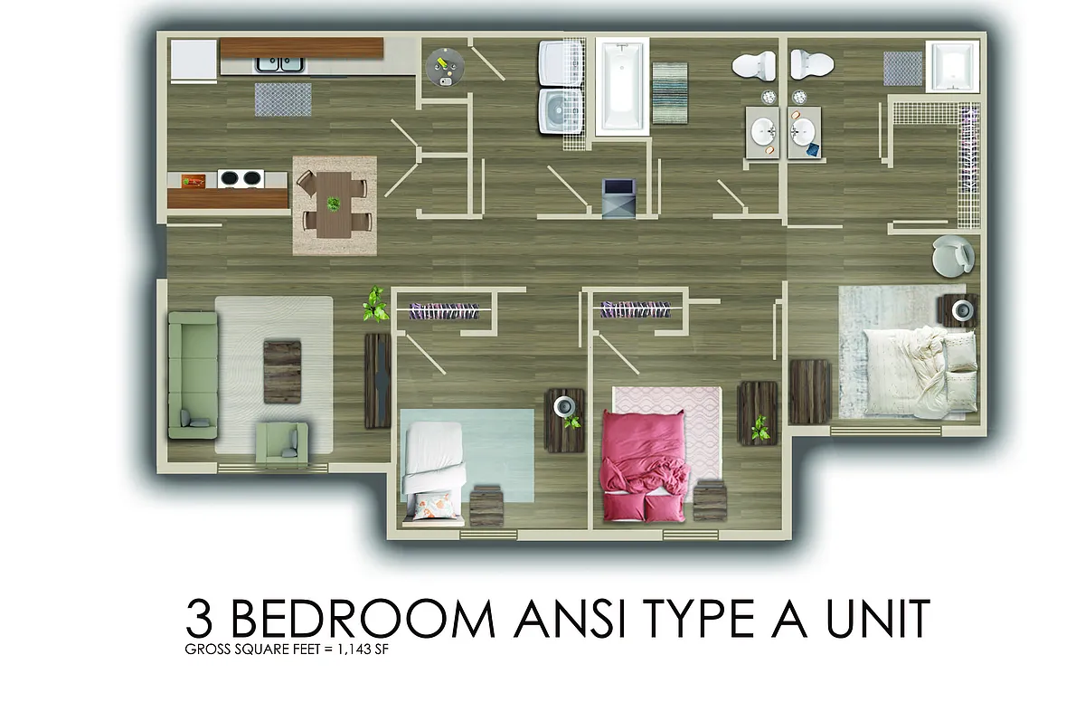 Floor plan 3 Bedroom
