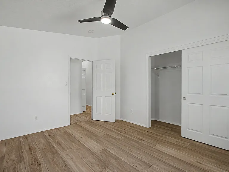 Bedroom with closet.