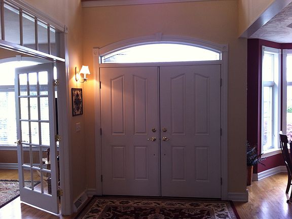 Double front door opens wide