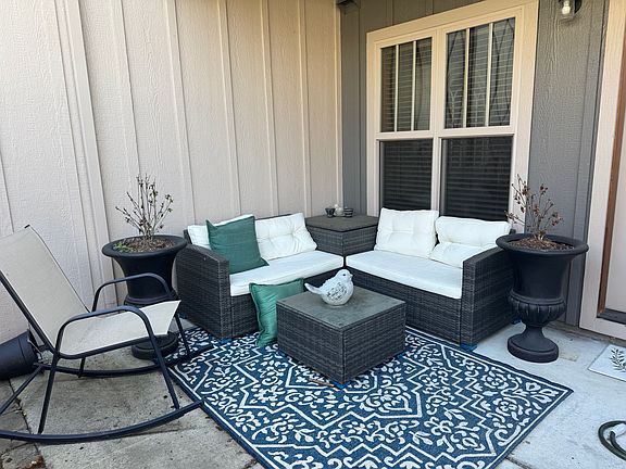 Sweet partially covered backyard patio