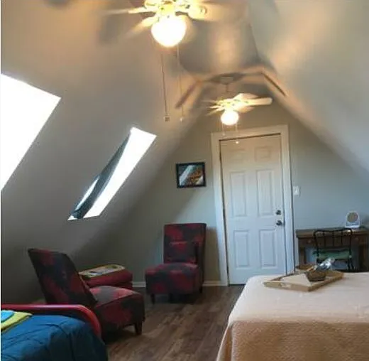 Master bedroom alternate set up - with a desk and sitting area shown