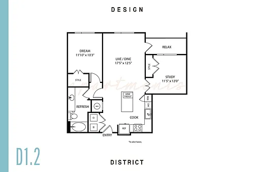 Floor plan D1.2 Income Qualified Homes