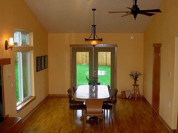 Very large dining room, French double doors to outside