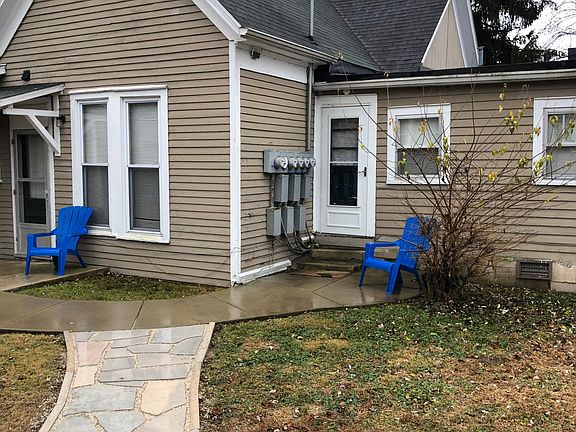 Back entry as seen from off-street parking area