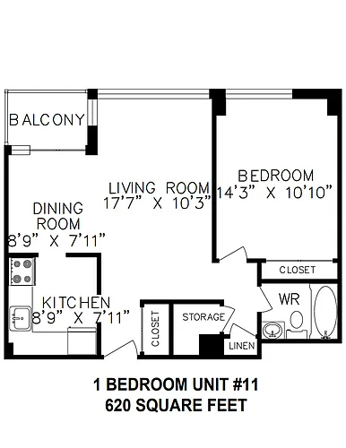 Floor plan 1 Bedroom