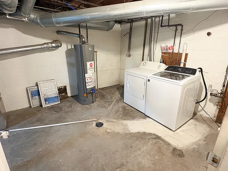 Storage room with extra storage space.