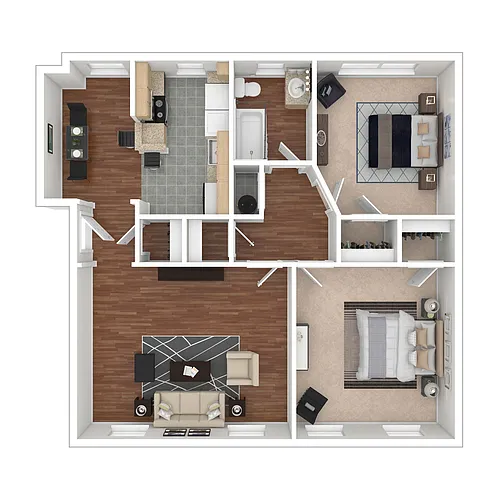 Floor plan 2 Bedroom Floorplan KA