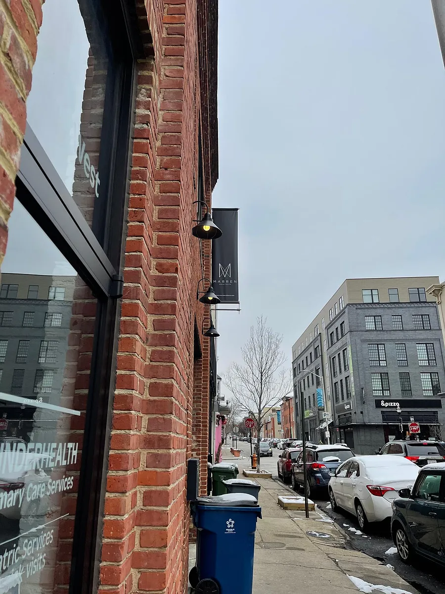 Entrance to apartment turn Left - 1134 S Charles St #2F