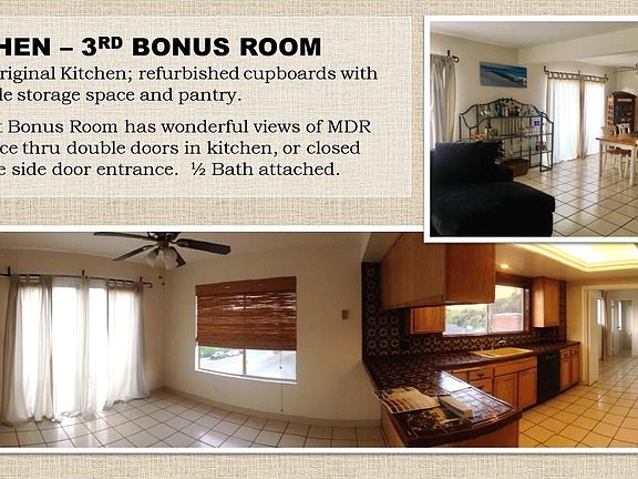 dining / kitchen / 3rd bonus room + bath