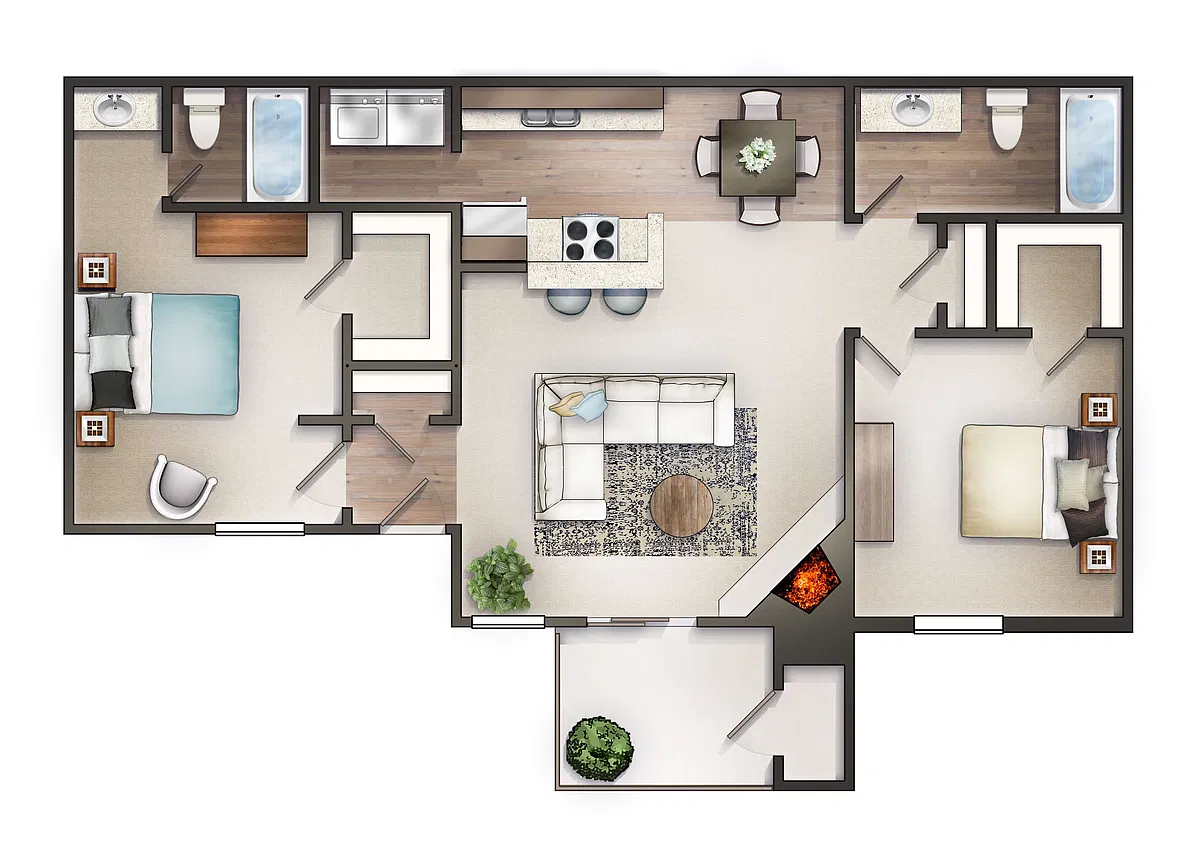 Floor plan 2 X 2