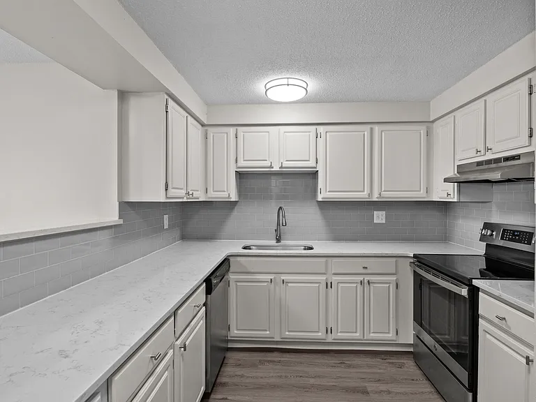 Kitchen with White Appliances