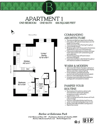 Floor plan 1bedroom/1bath