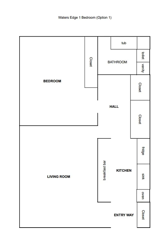 Floor plan One Bedroom