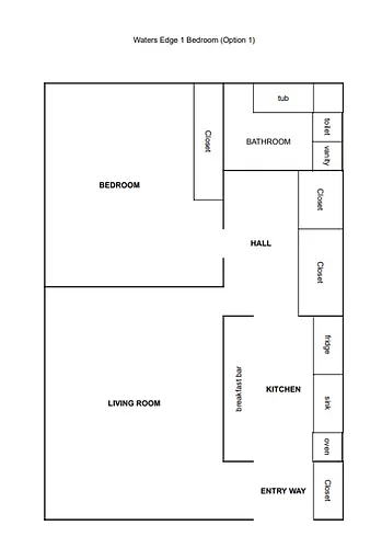 Floor plan One Bedroom