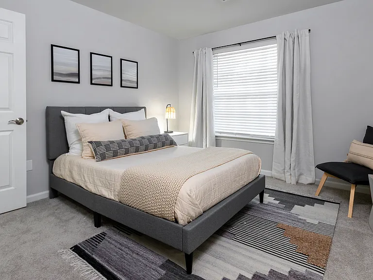 Revel in the master bedroom's enigmatic charm with a walk-in closet.