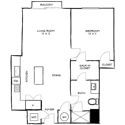 Floor plan Design 1B