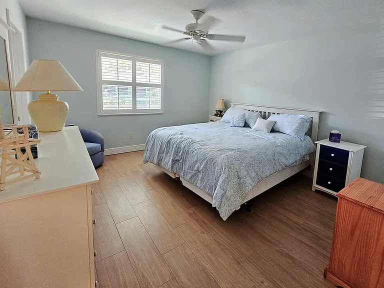 Primary bedroom with king bed