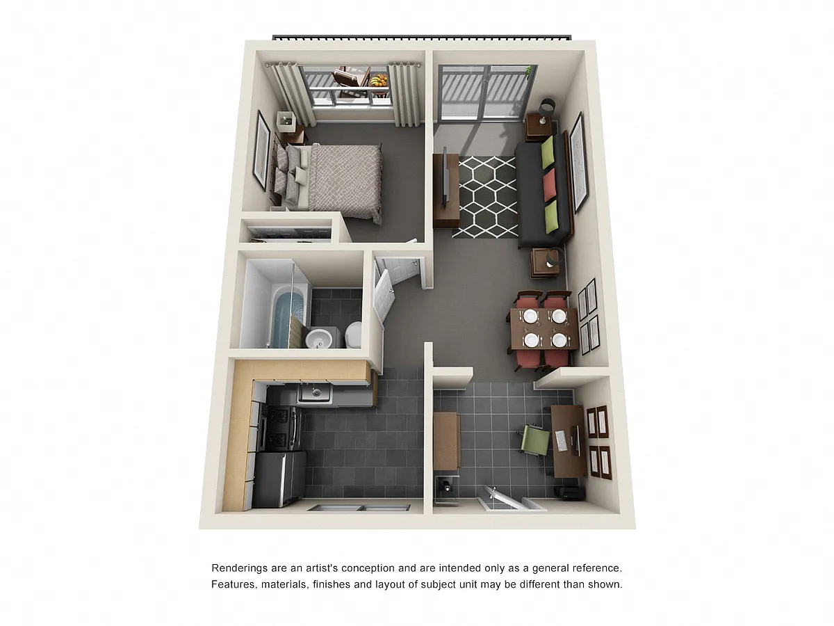 Floor plan One Bedroom