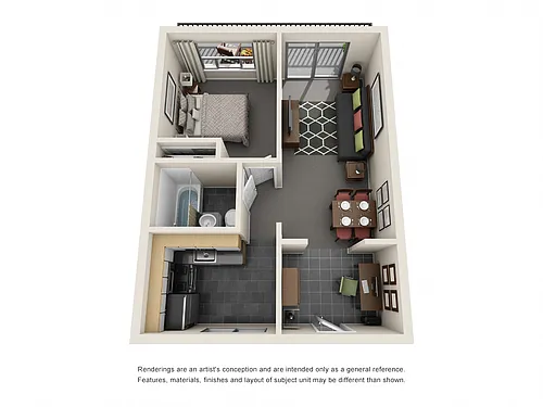 Floor plan One Bedroom