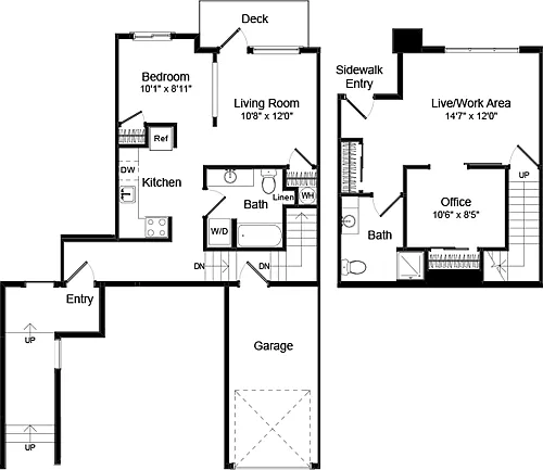 Floor plan Live Work 1-B - Phase III