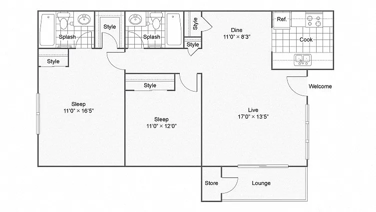 Floor plan B3