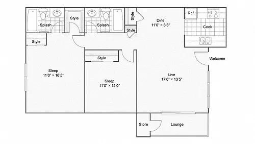 Floor plan B3