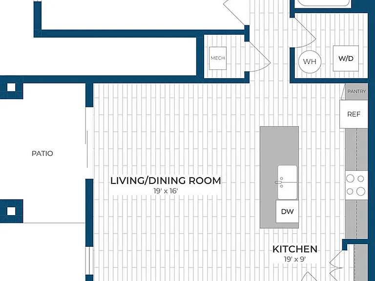 Floor Plan 1D | Seasons at Spring Street | Apartments in Mount Pleasant, WI Floor Plan 1D | Seasons at Spring Street | Apartments in Mount Pleasant, WI