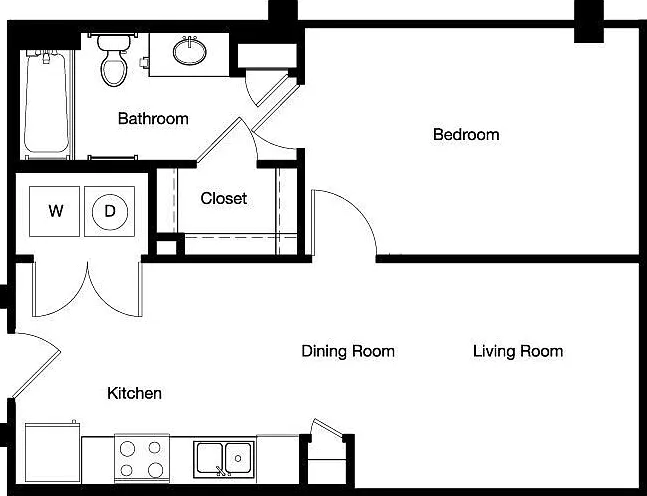 Gallery At Turtle Creek - AA - 1 Beds - 1 Baths - 636 Sq. ft.