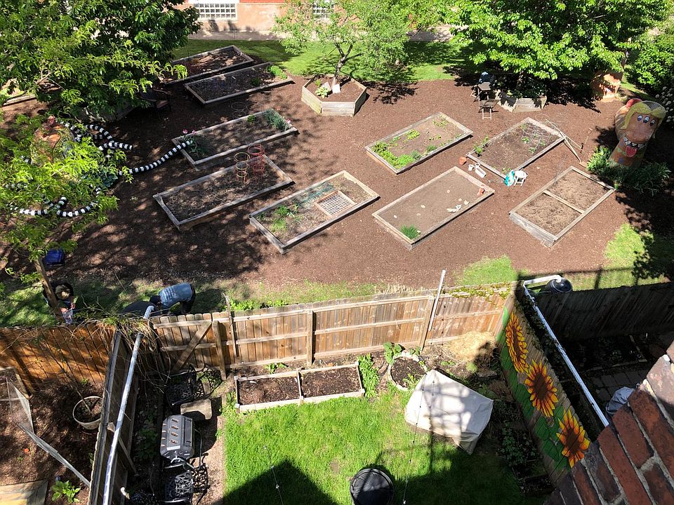 Backyard which leads to the community garden!