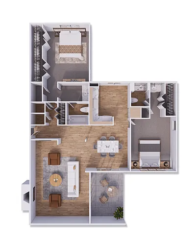 Floor plan Gardens B6