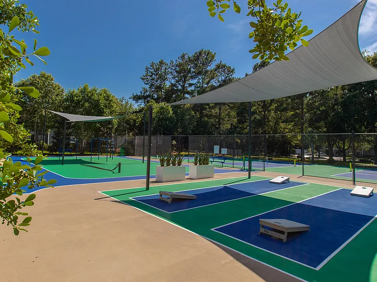 Whether you're honing your skills or enjoying a friendly game, our cornhole boards at the sports courts invite you to join in the fun and make memories.